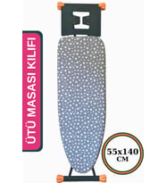 Ütü Masası Kılıfı Büyük Boy Ipli Stoperli Keçeli Kılıfı Örtüsü Bezi 55x140cm Ahter Gri
