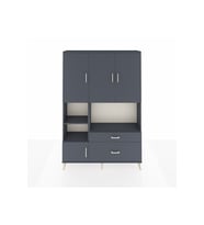 Arges Gardrop 7 Raflı 2 Çekmeceli 5 Kapaklı 132x30x195 Antrasit-Antrasit