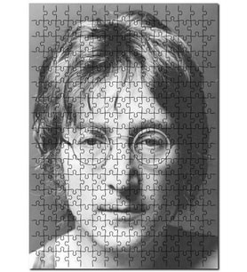 Cakapuzzle John Lennon Gözlüklü Puzzle Yapboz MDF (Ahşap) (120 Parça)