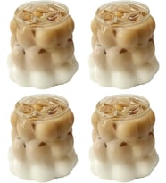 Şeffaf Kabarcıklı Cam Bardak 7 cm, Kalın Cam Mini Su, Kahve, Kola ve Meşrubat Bardağı, 4’lü Set, Dayanıklı, Modern, Ergonomik Tasarım, Kahve Yanı Üzüm Bardak.