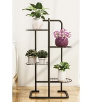 Bino Saksılık 4 Katlı Metal Çiçeklik Dekoratif Lüks Bahçe Mobilyası Saksı Standı Bahçe Balkon Rafı S54