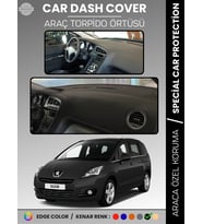 PEUGEOT 5008 (2011-2014) Torpido Örtüsü Panel Koruma Torpido Koruma Tam Uyum Kaymaz Özel Kesim