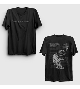 Presmono Unisex Siyah Forgive Them Father Jesus V2 Jojo Sırt Baskılı T-Shirt 537631tt