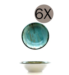 Mint aromalı şık çukur tabak, 9 cm, 6'lı set, zarif sunumlar için ideal
