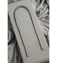 Hematit Doğal Taş Parlak Füme Yassı Balık Sırtı Kesim 5x4mm Dizi