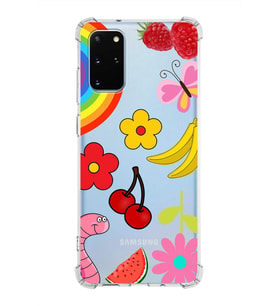 PrintiFy Samsung Galaxy S20 Plus Uyumlu Water Color 5 Baskılı Şeffaf Köşe Korumalı Antişok Kılıf