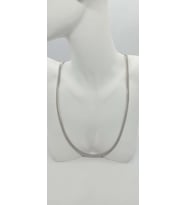 Silver Renk Küp İtalyan Zincir (60 CM)