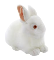 Animals Of The World Beyaz Tavşan Peluş Oyuncak 23 cm (Çok Renkli)