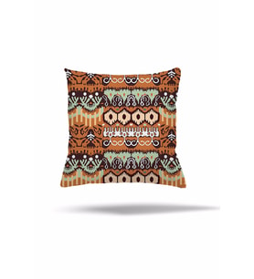 Kilim Desen Etnik Gizli Fermuarlı Yastık Kılıfı Kırlent Kılıfı Koltuk Yastık Kılıfı (Kahverengi)