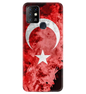 INFINIX Hot 8 9 10 11S Hot 10 Play 10T Kılıf Desemli Silikon Şanlı Türk Bayrağı 1315