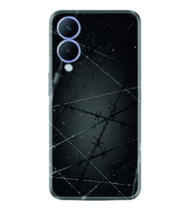 Vivo Y17S Kılıf Silikon Desen Özel Seri Dikenli Tel 1779