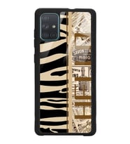 Samsung A71 Uyumlu Zebra Gazete Tasarımlı Glossy Telefon Kılıfı