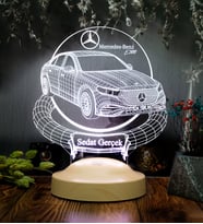 Mercedes E300 Modele Özel 3D Kişiye Özel LED Lamba – Mercedes Tutkunlarına Özel Araba Hediyesi