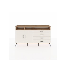 Arges Konsol 5 Raflı 4 Çekmeceli 2 Kapaklı 176x30x99 Çam-Aytaşı