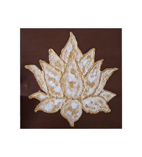 Tablo dekoratif kabartma lotus elyapımı