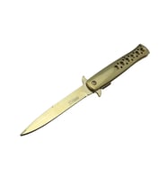 Tac-Force 1111A T-Lite Gold Kamp / Av Çakısı 23cm- Yarı Otomatik, Metal Sap, Kemerlikli