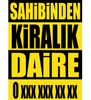 Satılık & Kiralık Kağıt Afiş – 5 Adet 45x61 cm