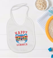 BK Kids Happy Summer Tasarımlı Bebek Mama Önlüğü - Model 1