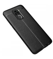 Xiaomi Redmi Note 9 Deri Görünümlü Silikon Siyah