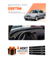 MERCEDES W202 C-CLASS (1993-2000) Uyumlu Torpido Koruma Örtüsü Oto Kılıfı - Siyah Bej