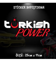 turkish power yazı etiket sticker - 2 adet çıkartma araba motosiklet kask atv tablet pc buzdolabı otomobil bilgisayar uyumlu