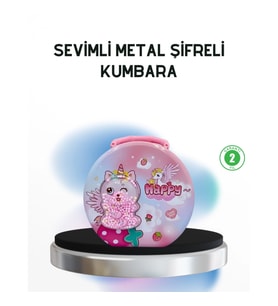 Mey İthalat® Anahtarlı Çocuk Para Kasası Eğitici ve Dekoratif Tasarım