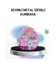 Mey İthalat® Anahtarlı Çocuk Para Kasası Eğitici ve Dekoratif Tasarım