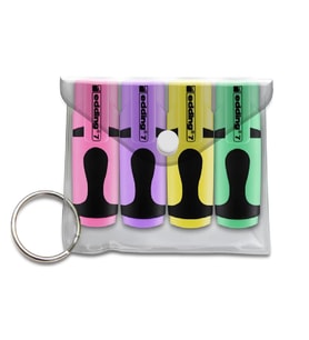 Edding Mini Pastel Fosforlu Kalem 4 lü Poşet