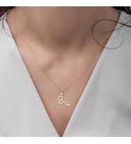 24 Ayar Has Altın Kaplama Serotonin Gümüş Kolye