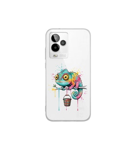 General Mobile GM 24 Pro ile Uyumlu Splash Bukalemun Tasarımlı Şeffaf Silikon Kılıf