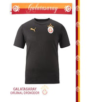 Galatasaray Lisanslı Puma A Takım Antrenman 5 Yıldız T-Shirt Şal Atkı Hediyeli (Siyah)
