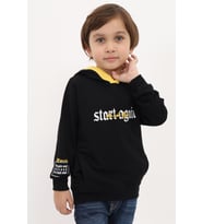 Toontoy Erkek Çocuk Baskılı Sweatshirt (Siyah)