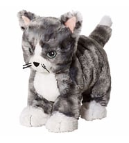 Peluş Kedi Yumuşak Oyuncak, Gri-Beyaz MeridyenDukkan Oyuncak Kedi