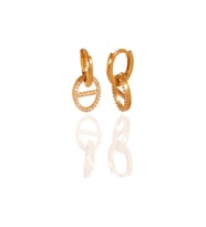 Taşlı Sallantılı Halka Küpe (SKP674)