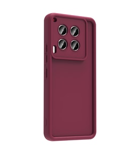 Tecno Camon 30 Kılıf Kamera Korumalı Ananas Silikon Kapak (Mürdüm)