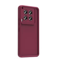 Tecno Camon 30 Kılıf Kamera Korumalı Ananas Silikon Kapak (Mürdüm)