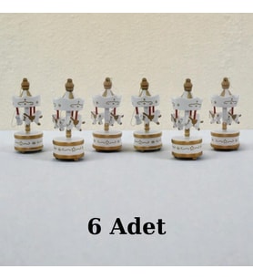Nostaljik Mini Atlı Karınca 6 Adet Beyaz Gold