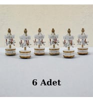 Nostaljik Mini Atlı Karınca 6 Adet Beyaz Gold