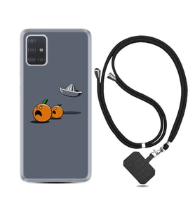 Samsung a71 A72 A73 A7 A9 2018 C7 C9 Kılıf Boyun Askılı Silikon Orange Escape 1374