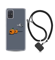 Samsung a71 A72 A73 A7 A9 2018 C7 C9 Kılıf Boyun Askılı Silikon Orange Escape 1374