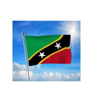 Saint Kitts ve Nevis Bayrağı Premium Raşel Kumaş 70x105 cm