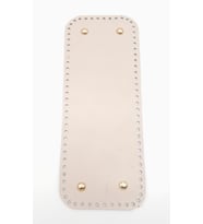 Angel Çanta Aksesuar Gerçek Deri Bej 30X12 cm Dikdörtgen Light Gold Metalli Çanta Tabanı