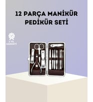 Paslanmaz Çelik Çok Fonksiyonlu 12 Manikür Seti