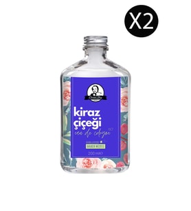 Deluxe Seri Kiraz Çiçeği Kolonyası Parfümlü Kokulu Kolonya 200 ml x 2 Cam Şişe