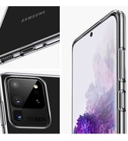 Samsung Galaxy S20 Ultra Kılıf Şeffaf Silikon Hibrit Case (Renksiz)