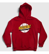 Presmono Unisex Kırmızı Bazinga The Big Bang Theory Kapüşonlu Sweatshirt 181157tt