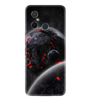 Xiaomi Redmi 12C Kılıf Resimli Desenli Silikon Platinium Series Kara Dünya 1902