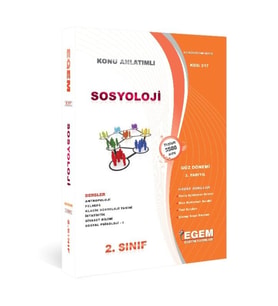 Egem Eğitim Yayınları Aöf Sosyoloji 2. Sınıf Güz Dönemi Konu Anlatımlı Soru Bankası (Çok Renkli)