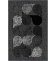 Eliana Home Baskılı, Yıkanabilir Kaymaz Taban Salon Halısı LNA0027-SD916 100x150 cm (Gri)