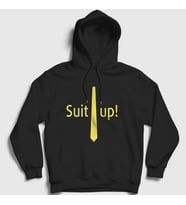 Presmono Unisex Siyah Suit Up How I Met Your Mother Kapüşonlu Sweatshirt 195747tt
